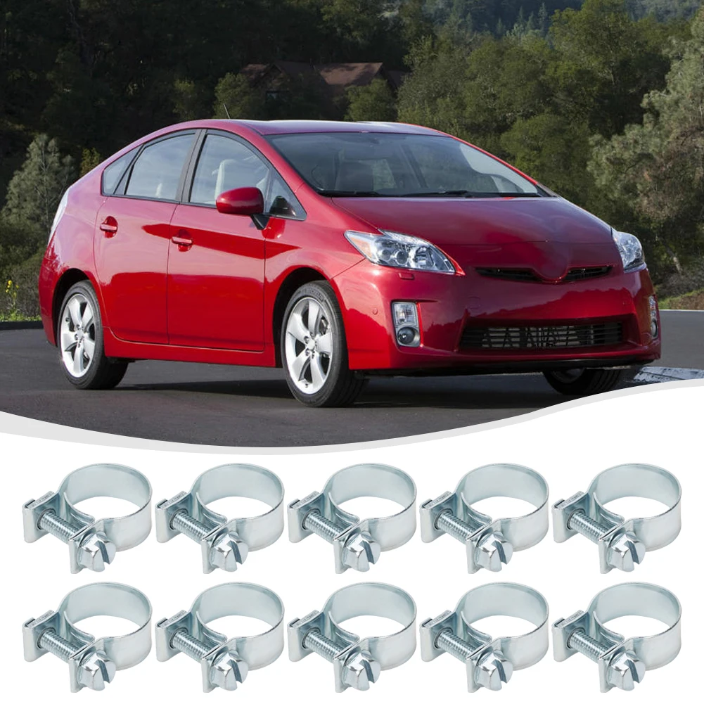 10x Mini Fuel Line Jubilee Hose Clips Clamp Diesel Petrol Pipe Coolant Radiator Carbon Steel Hose Clamp