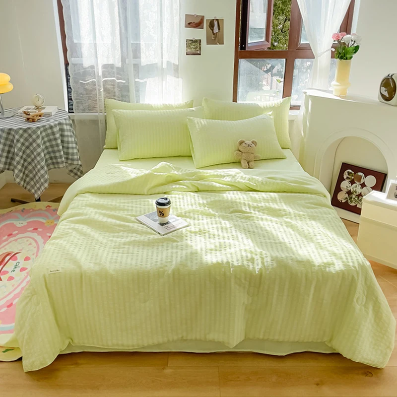 

Summer bedding set, soft, skin friendly, breathable, thin blanket, washable, air-conditioned quilt