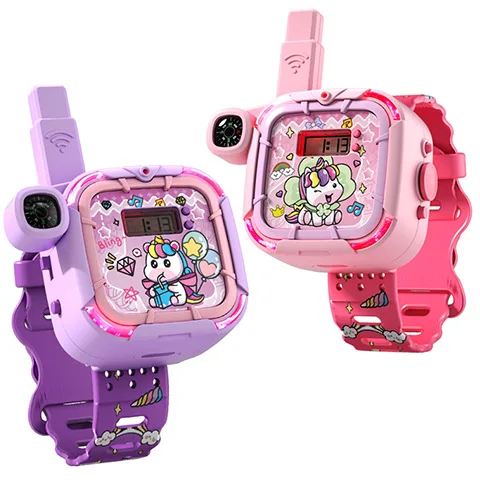 Kids Electronic Cartoon Watch Walkie-talkie Outdoor Parent-child Interaction Wireless Call Watch Communication Educational Toys