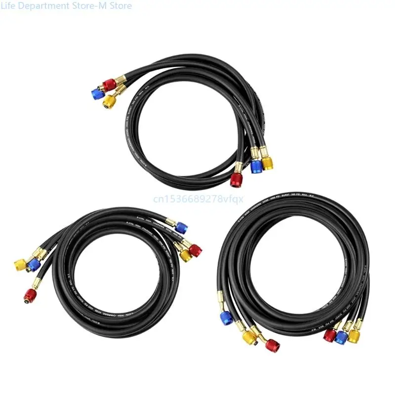 

Refrigeration Manifolds Hose Set Valves HVAC Service R410A R404A