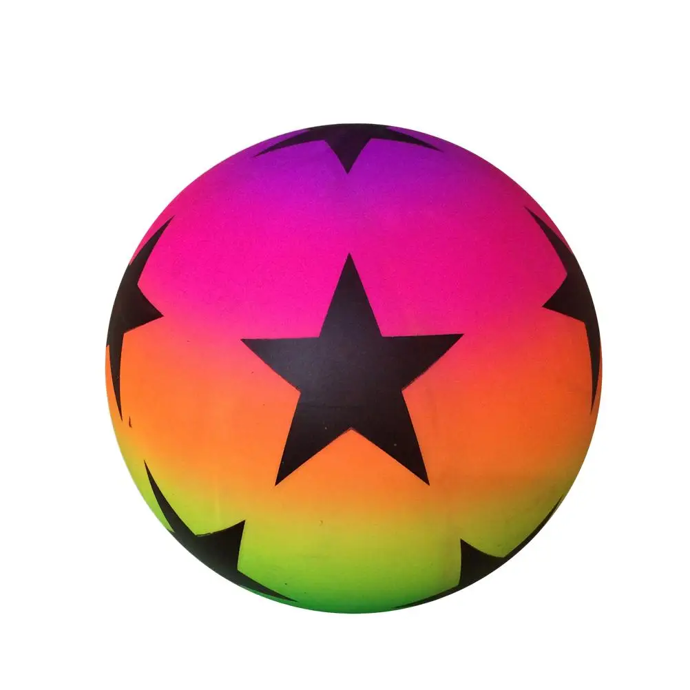 3 Pcs Rainbow Ball Bright Toys Sports Play Football Kickball Handball Plastic Ball Children Games Outdoor Activities