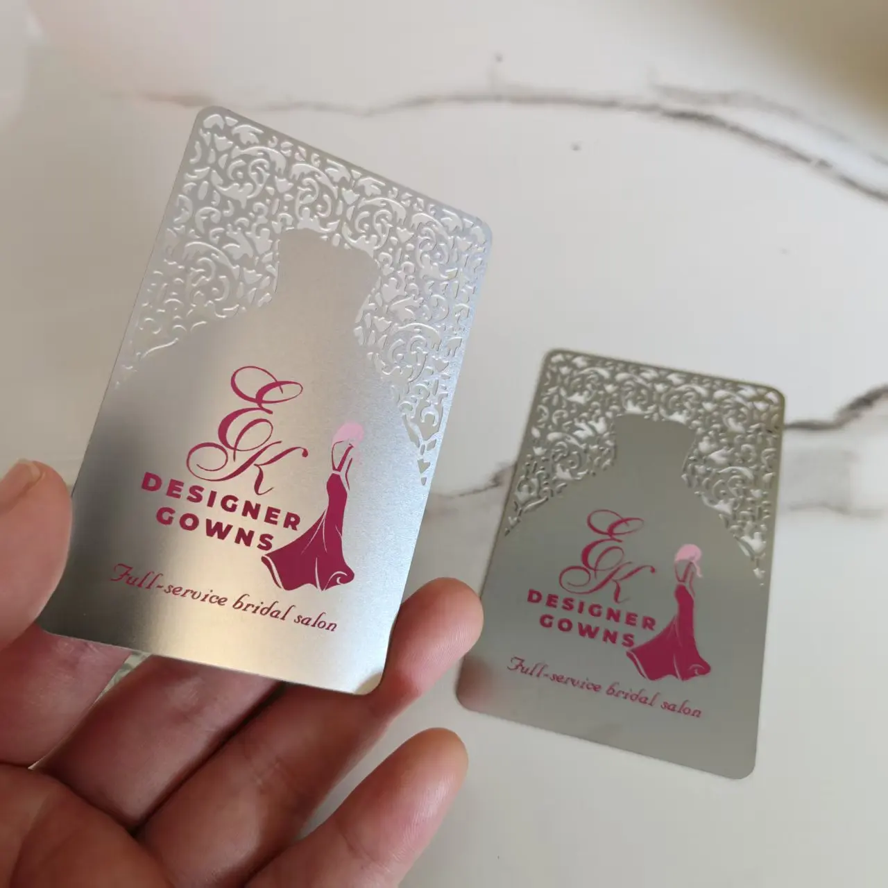 Customized high-end enterprise stainless steel hollow metal business VIP card die-cutting and carving exquisite business cards