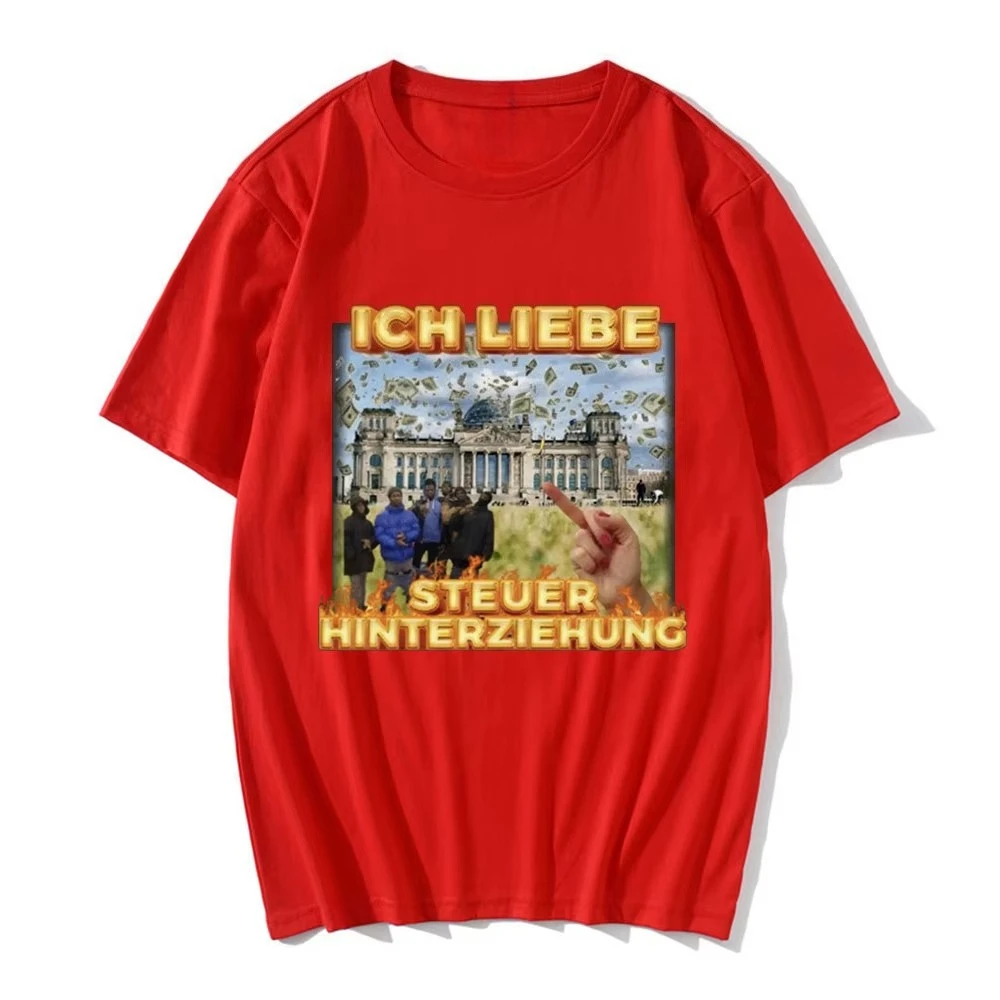 مضحك أنا أحب الضرر الضريب تي شيرت الرجال النساء الصيف موضة الهيب هوب Harajuku تي شيرت 100% القطن عادية كم قصير تي شيرت #3