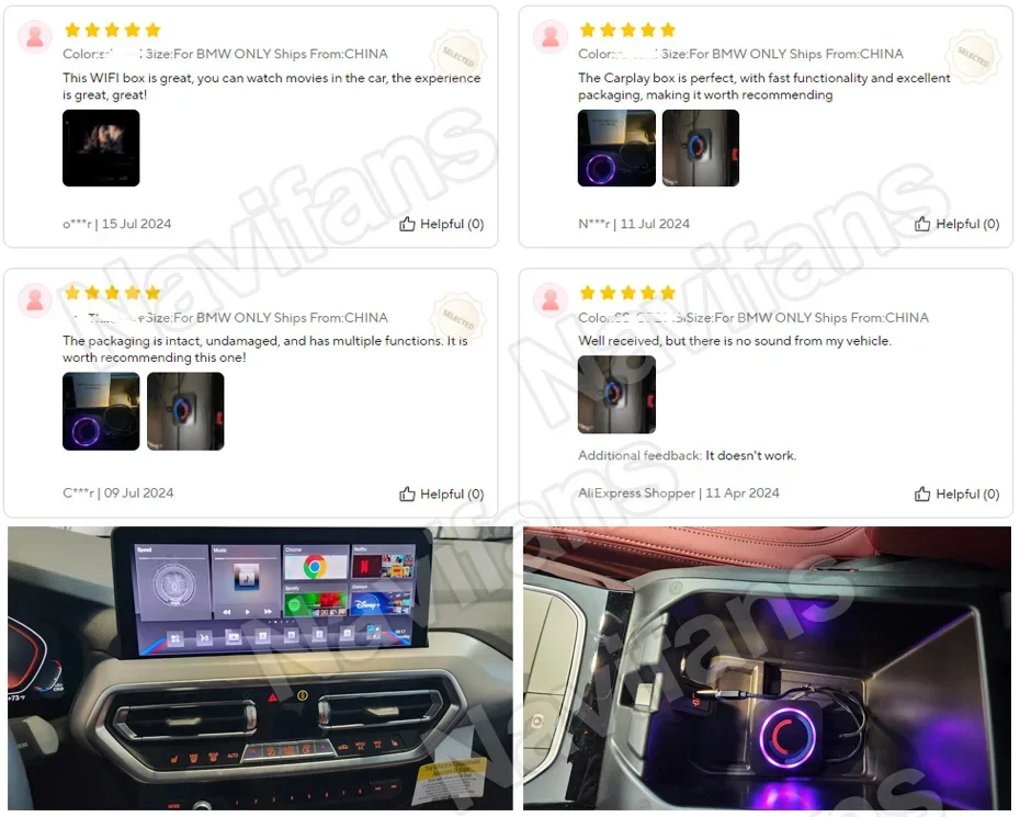 8 Core 8 + 128G Android 13 Wireless Carplay AI BOX Für BMW ID6 ID7 ID8 ID9 Unterstützt WiFi 4G TF Karte Integrierte GPS Google Play Store – Detail 2