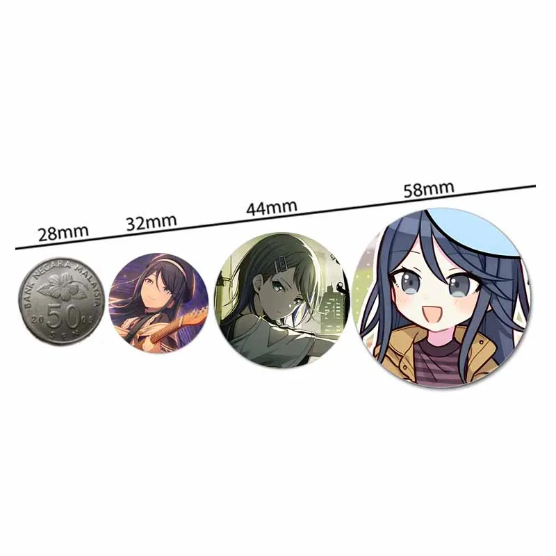 32/44/58mm Project SEKAI Brooches Cartoon Girl Ichika Hoshino Leo/Need Button Pins Cute Cosplay Badge Backpack Hat Decor Jewelry