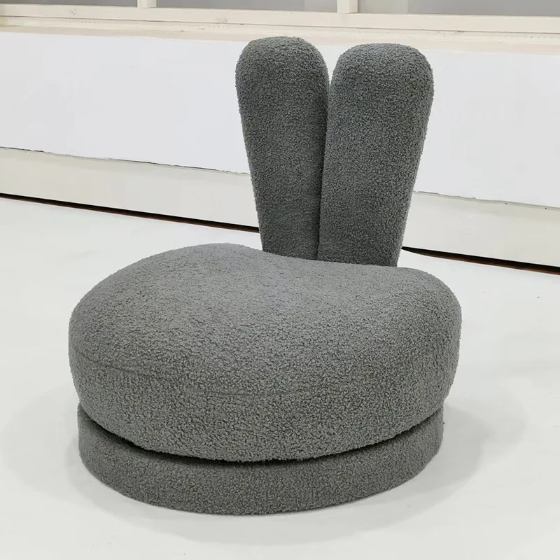Crianças girando pequeno sofá cadeira do bebê único sofá bonito assento lã de cordeiro moda vento mini sofá preguiçoso
