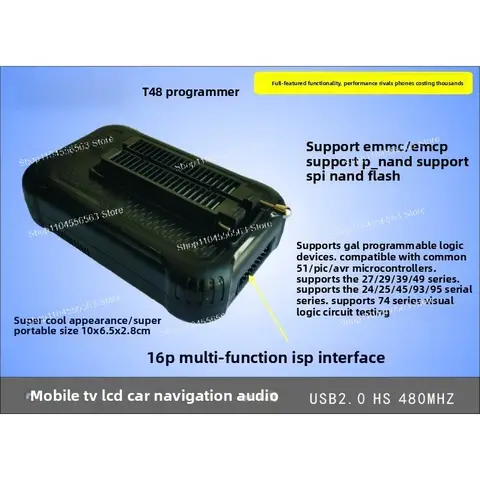 XGecu-T48 Universal Programmer - 3rd Gen (Compatible with Haikou Xingong TL866) with 16PIN ISP Function