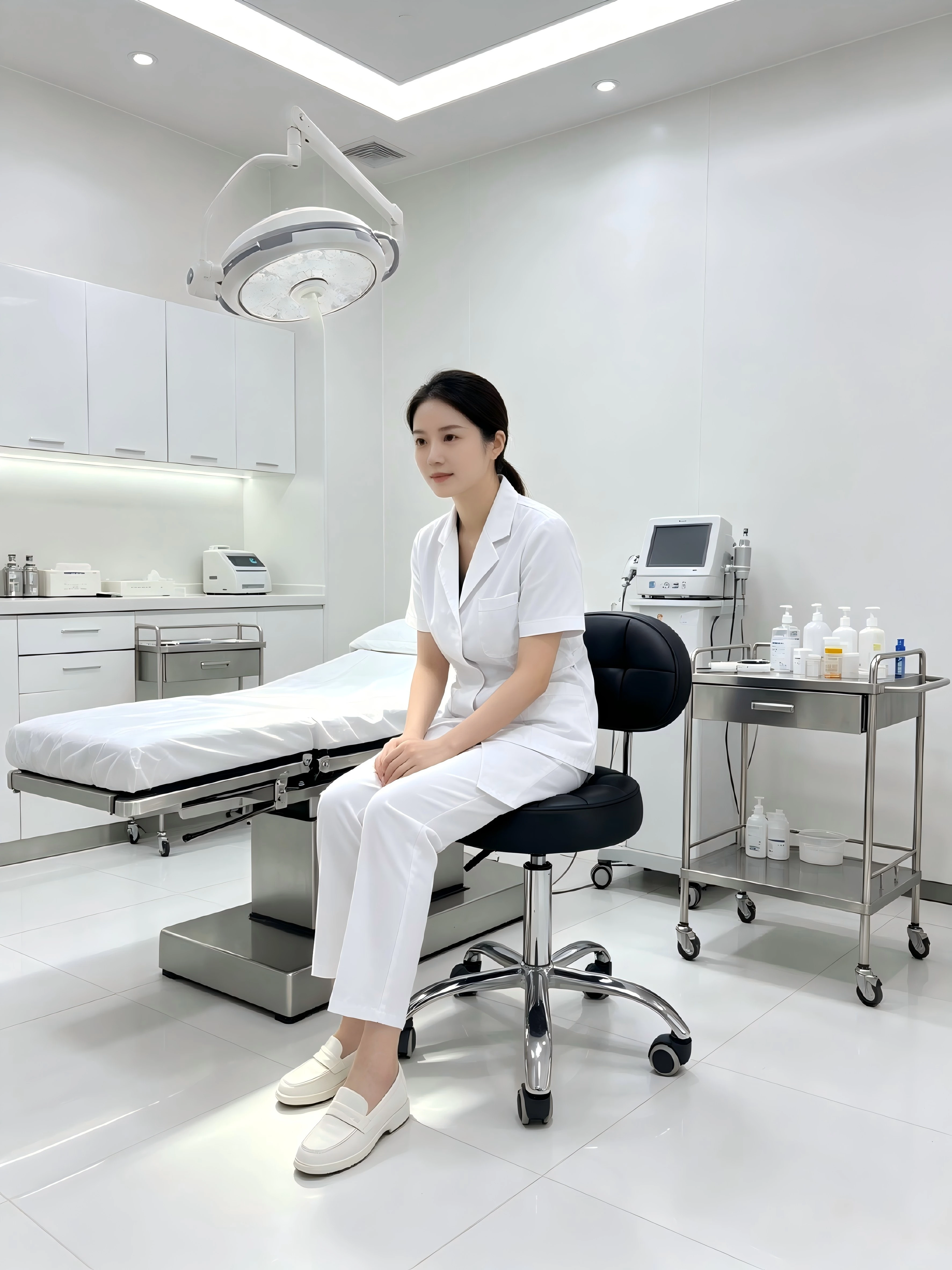 Adjustable Nail, Makeup, Hairdressing Shop, Student Stool, Beauty Salon Special Stool, Roller Bar Chair