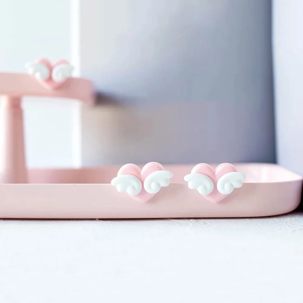 6 supporti per clip a forma di cuore, graffette colorate luminose, resistenti all'acqua, per documenti