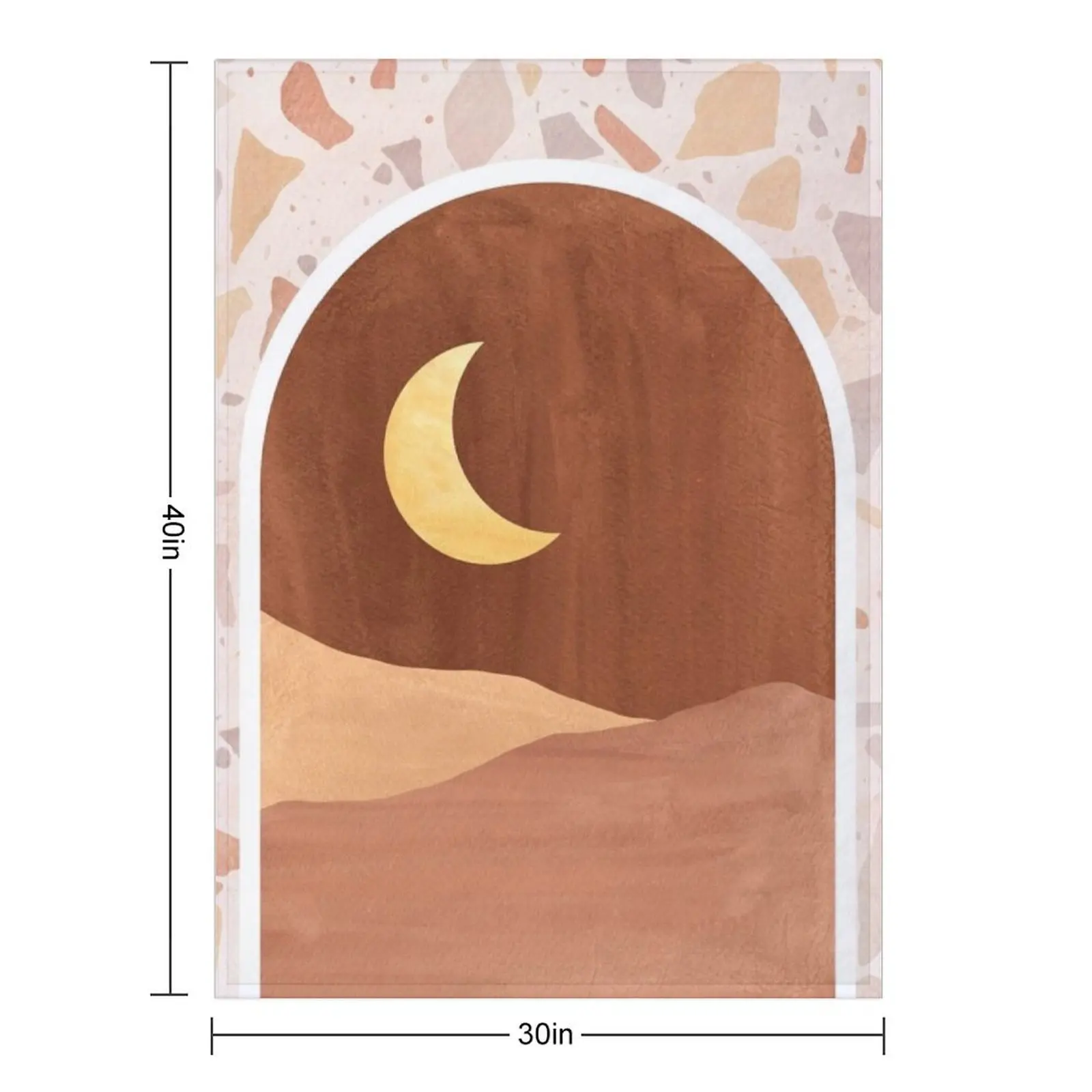 Boho moonlight in terrazzo arch Throw Blanket Nap Decorative Beds funny gift manga Blankets