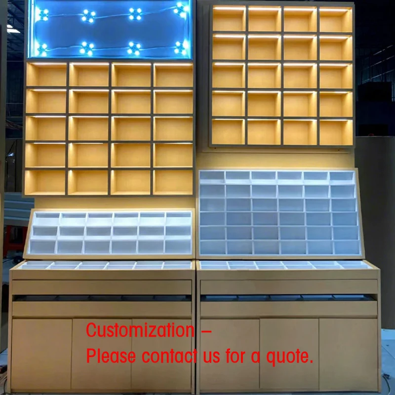 custom.Custom Modern Perfume Fitting Racks LED Lighting Recyclable Plywood Construction Laminated ODM OEM Hi