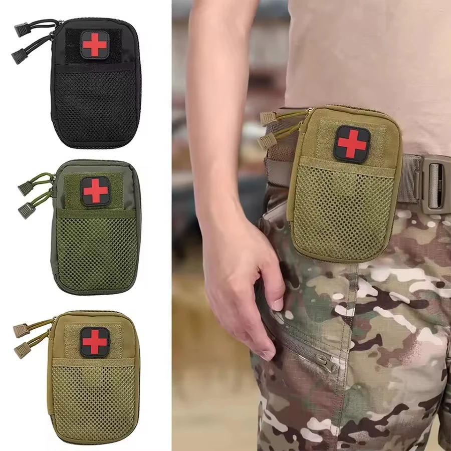 Tactical Molle EDC Pouch for First Aid Kit Cell Phone Waist Pack Emergency EMT Utility Tool Hunting Bags - Multi-Functional Pouc