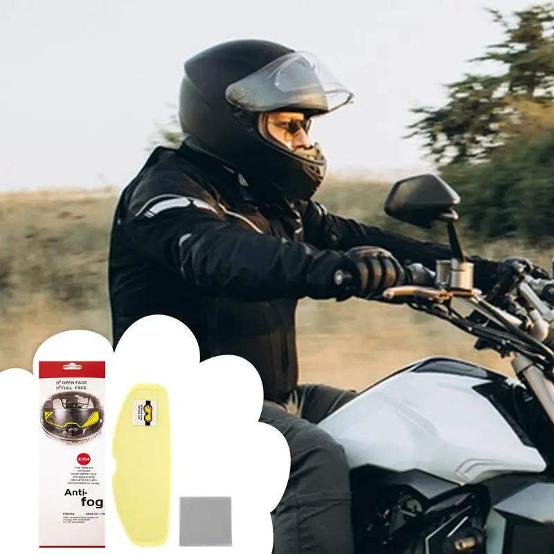 Motorcycle Anti Fog Film Adhesive Anti Fog For Motorcycle Helmet High-Definition Helmet Visor Anti-Fog Waterproof Insert Fog