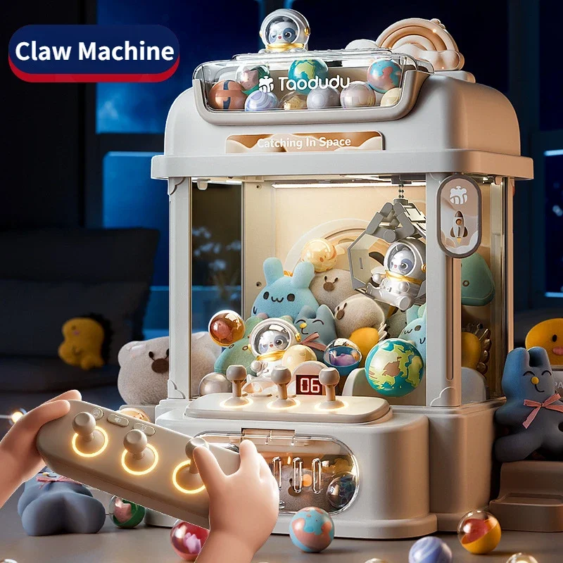 Children Remote Control Mini Claw Machine Coin Operated Play Game Arcade Crane Automatic   Doll Machines Birthday Toys for Kids