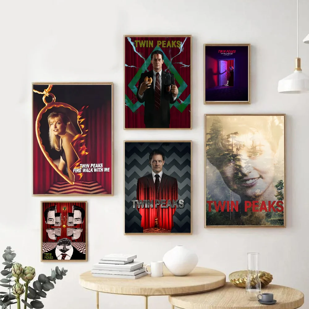 Twin Peaks TV DIY Sticky Poster Whitepaper Prints Posters Artwork Vintage Decorative Painting