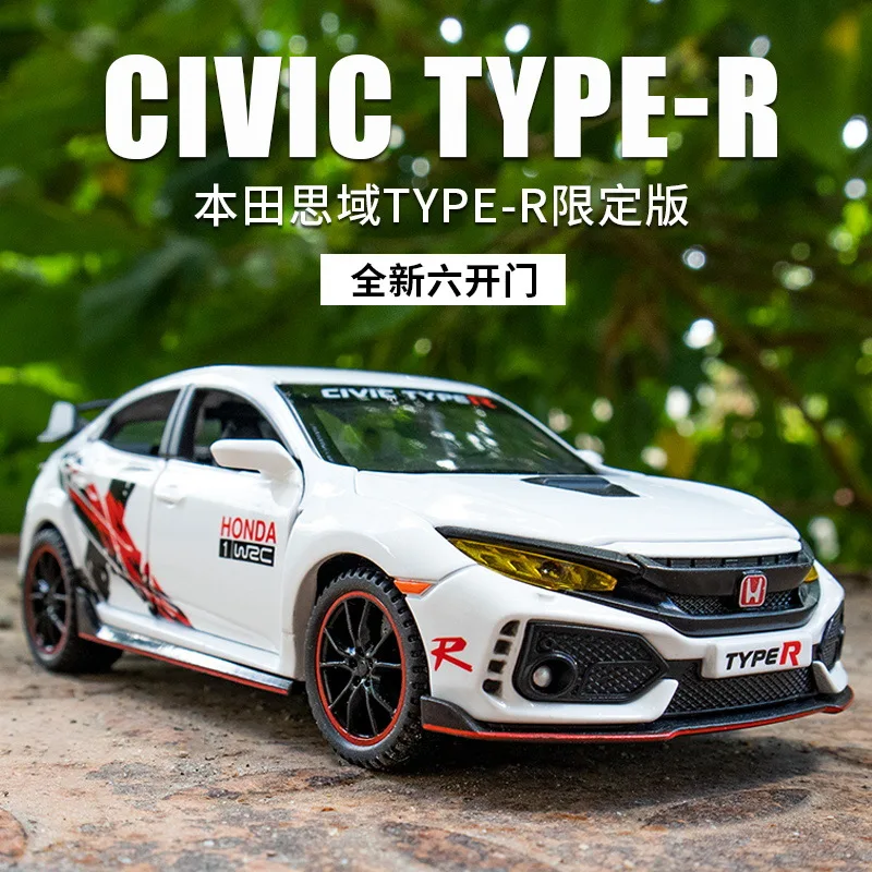 

Модель автомобиля HONDA CIVIC 10: 10 Diecast, металлическая модель автомобиля со звуком, коллекционные игрушки для детей, рождественский подарок, A108