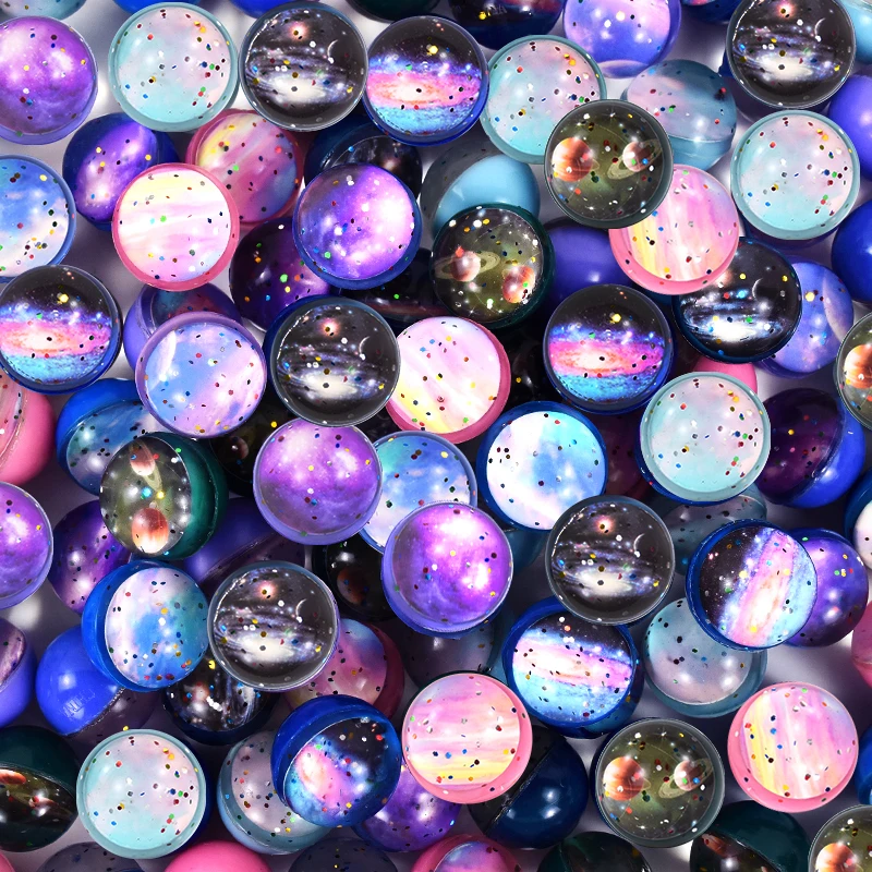 10/20 Stück 32 mm Weltraumthema Glitzer Hüpfball Spielzeug Kindergeburtstag Gastgeschenke Klassenzimmerpreise Goodie Filler Pinata Gastgeschenk – Detail 5