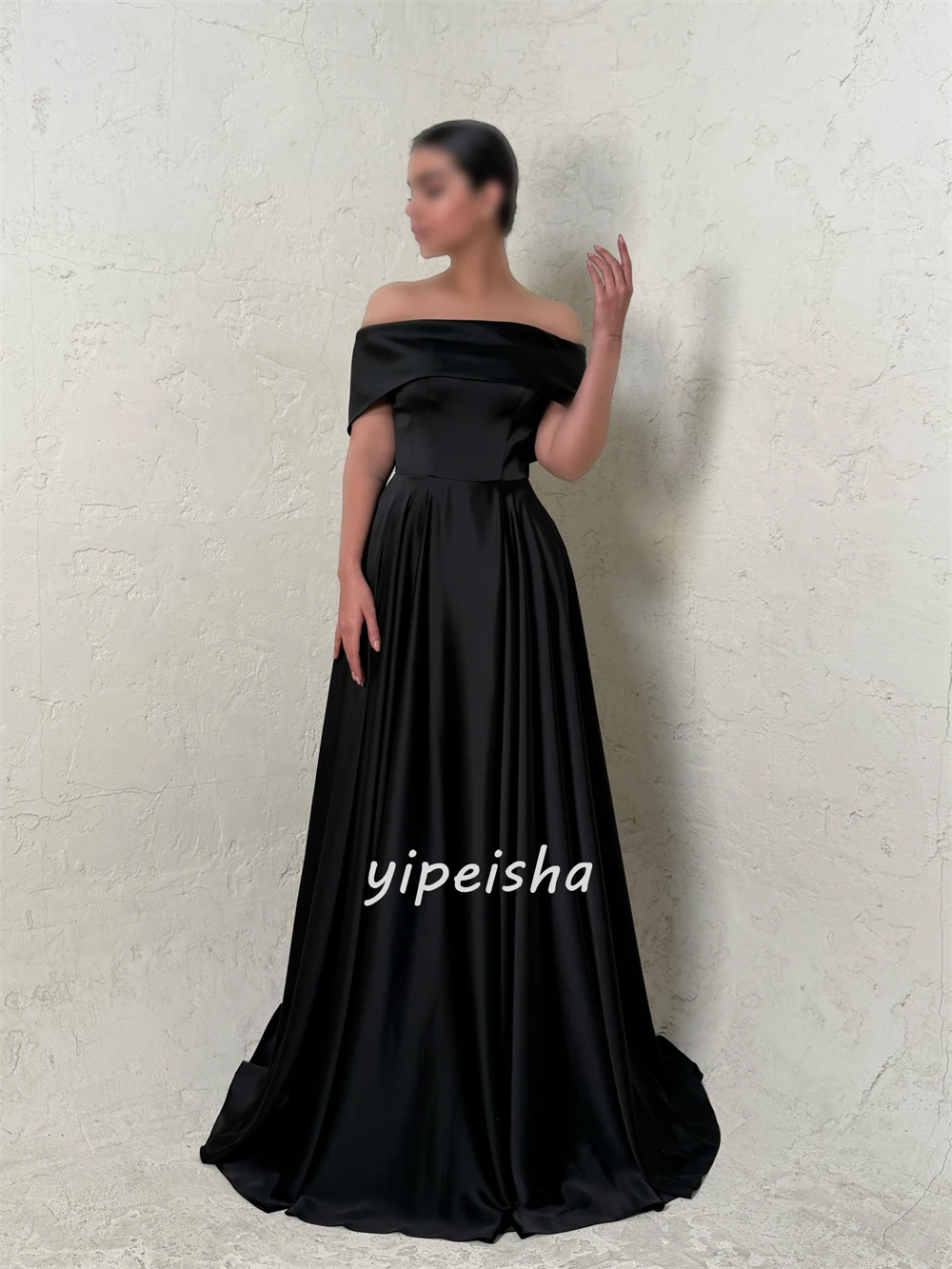 Maßgeschneiderter, moderner Stil, elegante, geraffte Falten, A-Linie, schulterfrei, lange Kleider, Abendkleider, Größen verfügbar, hohe Qualität