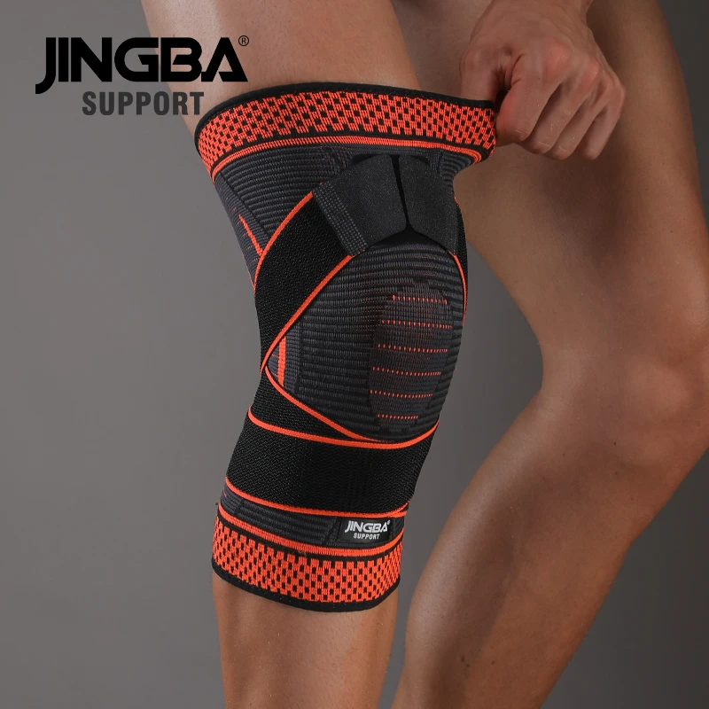 1 Pc Elastic Breathable Knee Support Sleeve with Adjustable Straps