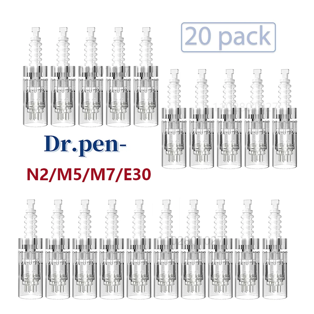 Agulhas originais cartuchos peças de reposição, Dr Pen Ultima, N2, M5, M7, E30, PMU e MTS agulha, 20pcs
