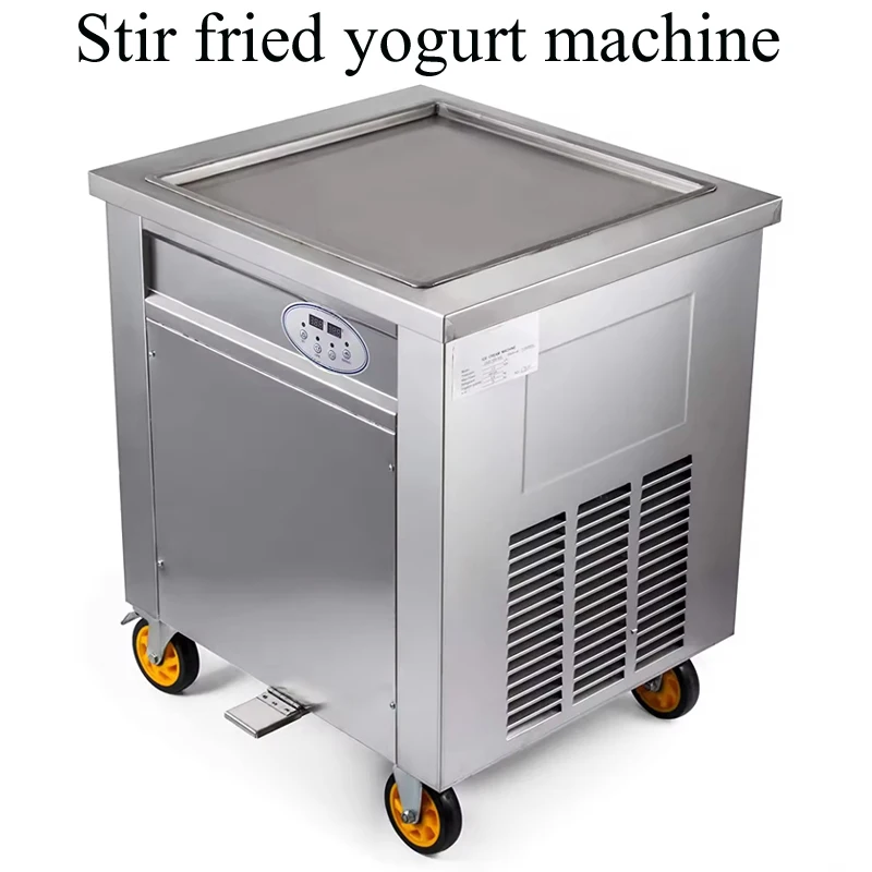 

Commercial Thai Style Ice Cream Roll Forming Electromechanical Large Flat Bottomed Pan Stir Fried Yogurt Machine