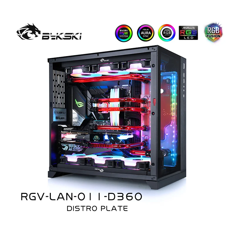 

BYKSKI Acrylic Board Water Channel Solution kit use for LIAN LI O11 Dynamic Case / Kit for CPU and GPU Block / Instead reservoir