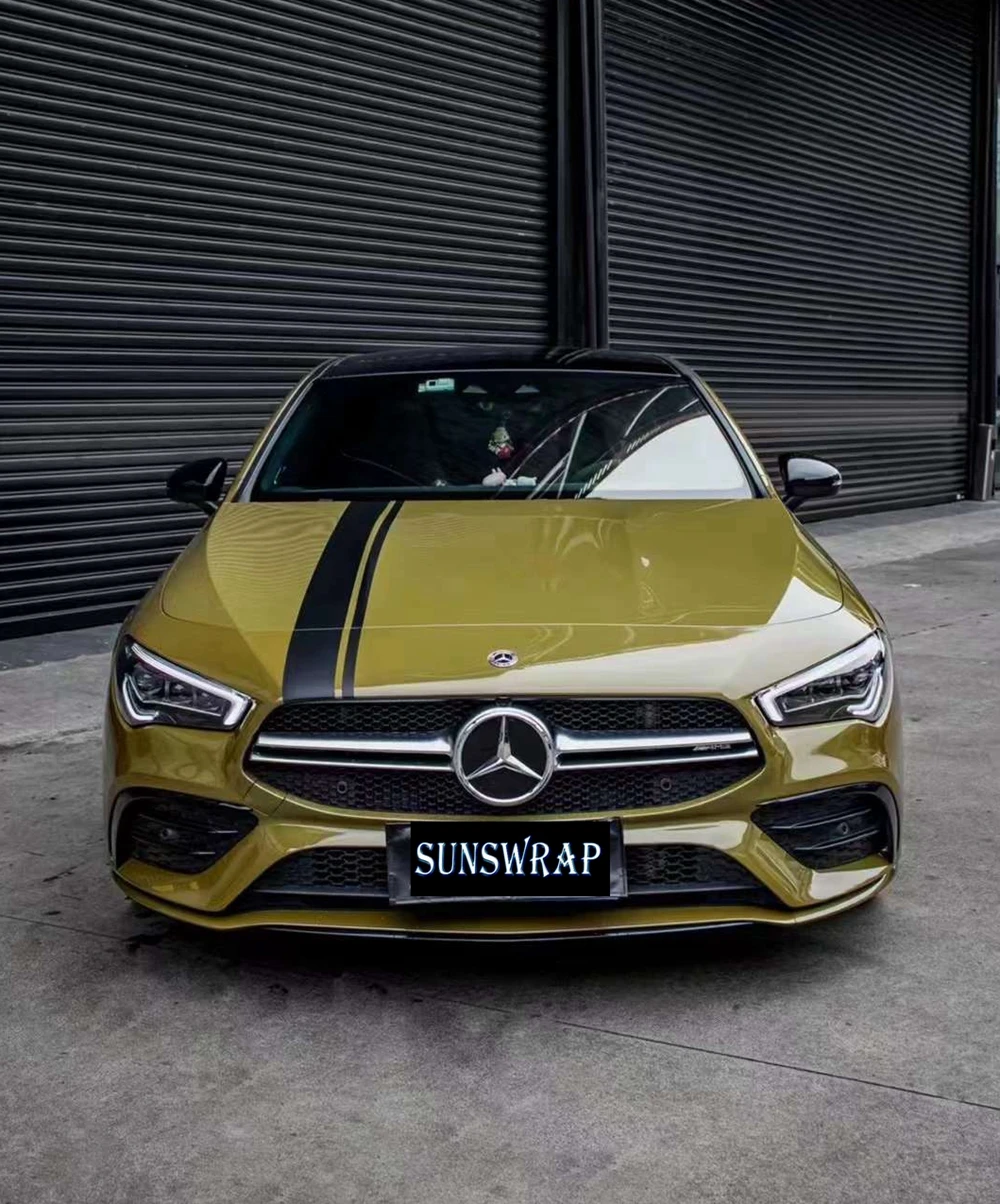 

DIY-Friendly PET Crystal Fir Green Car Color Wrap Film Glossy Car Wrap Quick-Install, Anti-Yellowing,Bubble-Free 5x59ft/roll