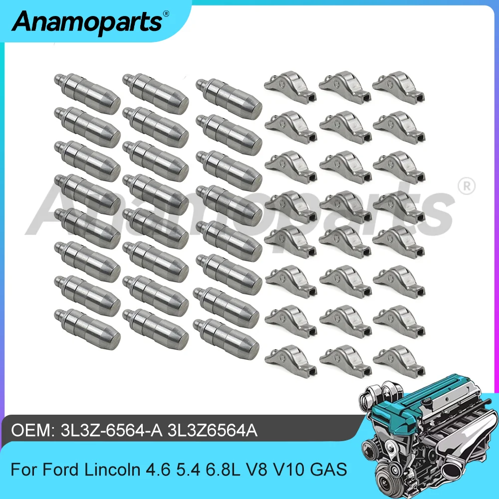 Juego de elevadores de válvulas y balancines de motor para Ford F-150 F-250 Lincoln Navigator Mercury 4.6L 5.4L 6.8L V8 V10 GAS 05-14 3L3Z6564A