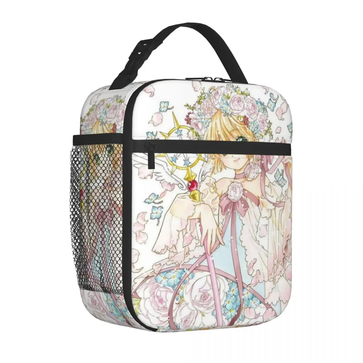 Cardcaptor Sakura Insulated Lunch Bags Cooler Bag Reusable Meal Container Sakura Kinomoto High Capacity Tote Lunch Box Travel