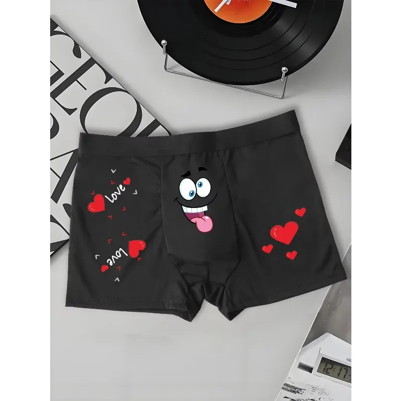 

Лето 202, новое мужское нижнее белье, удобные простые облегающие шорты-боксеры Love, мужские быстросохнущие шорты