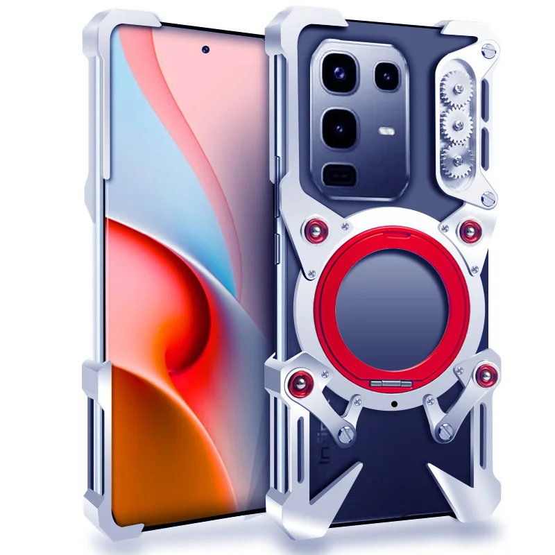 

Zimon Luxury Thor Heavy Duty Armor Metal Aluminum Phone Case For Infinix Note 60 50 40 30 Pro+ Cover Back Fundas Coques Bumper