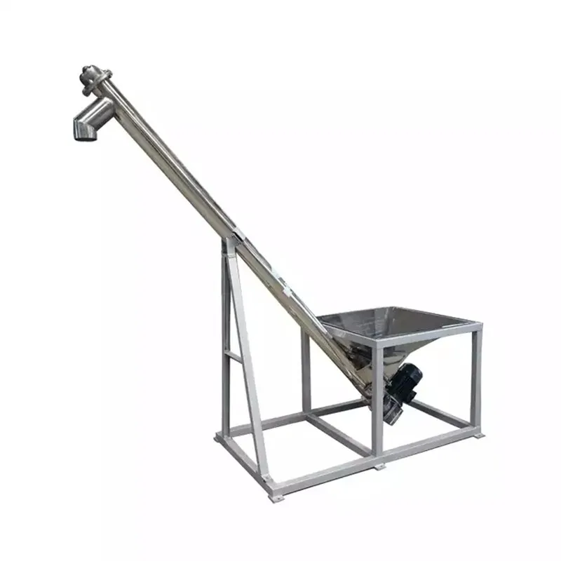 Automatic Large Capacity 2.0M Powder Flour Elevator Feeder Equipment 110/220V Auger Screw Conveyor Machine For Factory