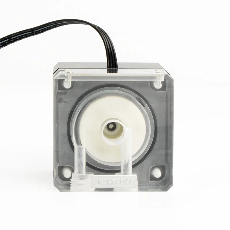 Pompa dell'acqua silenziosa per dissipazione del dispositivo di raffreddamento dell'acqua industriale FREEZE da 24 V. La tensione 24 V supporta l'ascensore PWM da 3,5 metri. PU-FS4PR