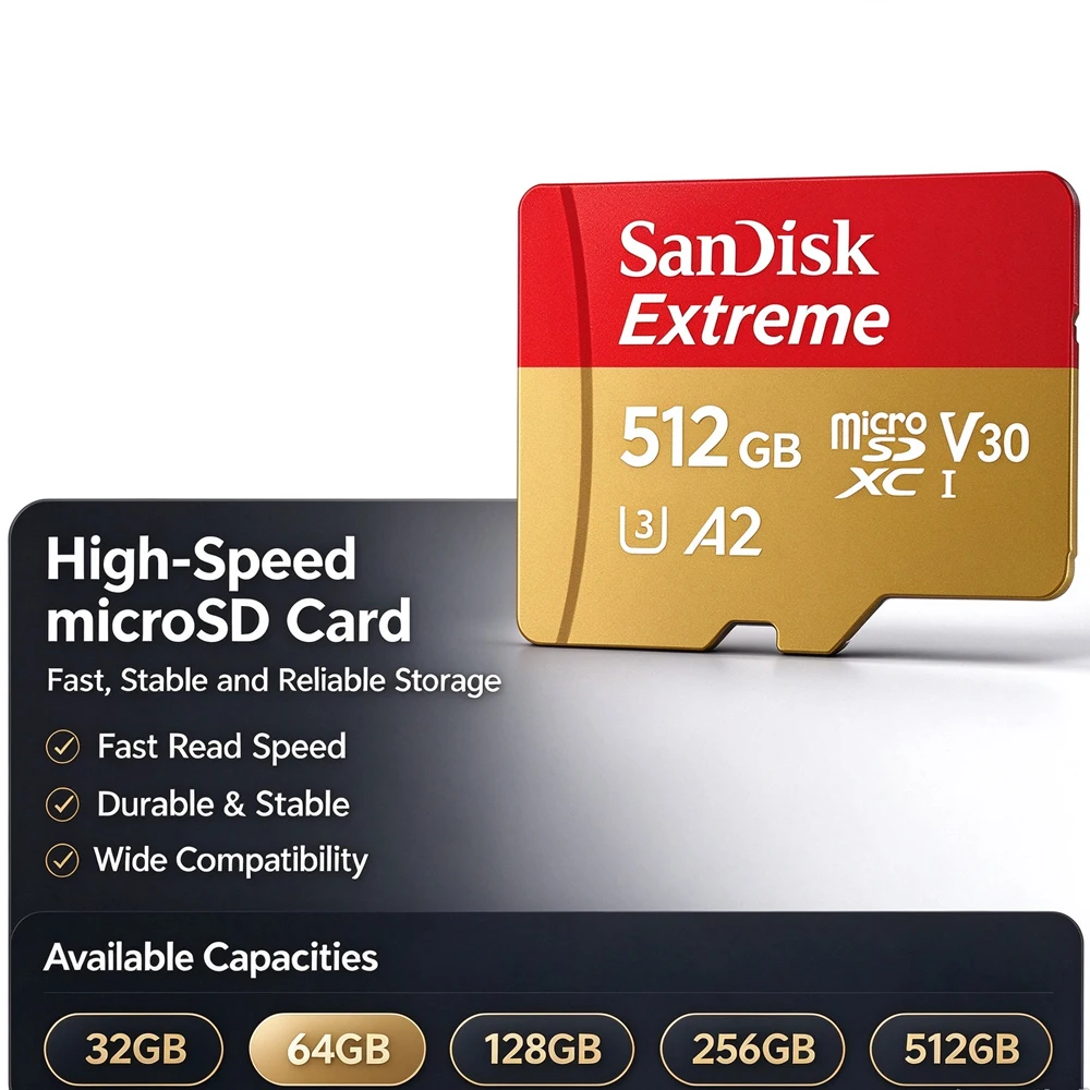 new Micro TF SD Card Class10 Memory 32GB-512GB Waterproof C10 Ultra A2 SDXC for Xiaomi/Nintendo/Switch/Flash