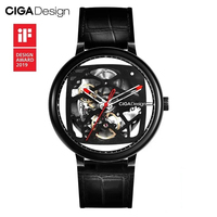 CIGA Design Skeleton Watch Men Automatic Mechanical Wrist Watches 316L Stainless Steel Case Sapphire Crystal Timepiece Unisex