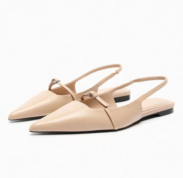 2024 sommer Neue Stil Spitz Bequeme Casual Einfarbig Flache Schuhe Flacher Mund Atmungsaktive Sandalen KEINE: 8813 – Detail 8