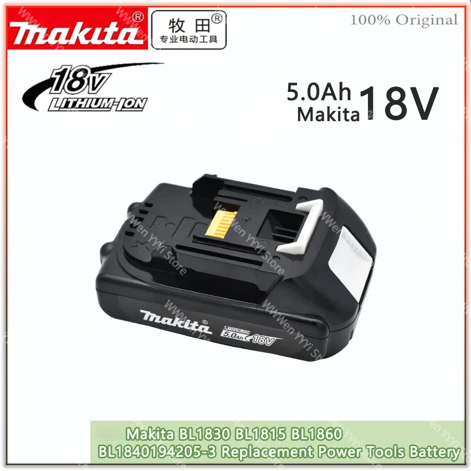 makita 18V Battery 5000mAh Rechargeable Li-ion Replacement Makita Handheld Electric Drill Power Tools BL1850 BL1830 BL1840 5.0Ah