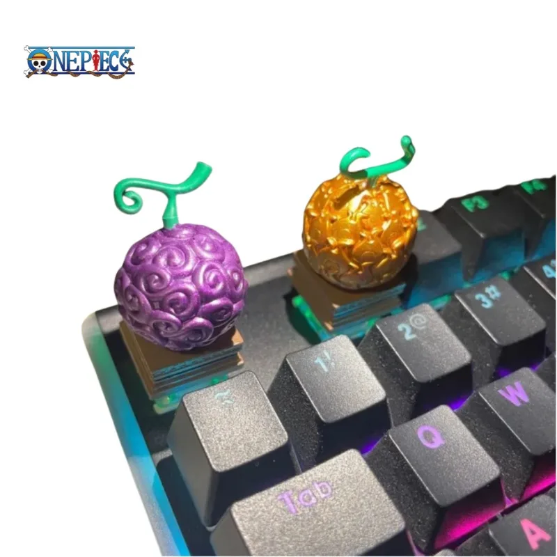 Teclado mecánico divertido personalizado periférico de animación de una pieza, tecla en forma de fruta del diablo, translúcido y de aspecto alto