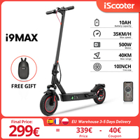 iScooter i9pro Electric kick Scooter 350W/500W 8.5/10 inch Tire Folding Electric Scooter 30/40km/h Max Speed 30/40km Max Range