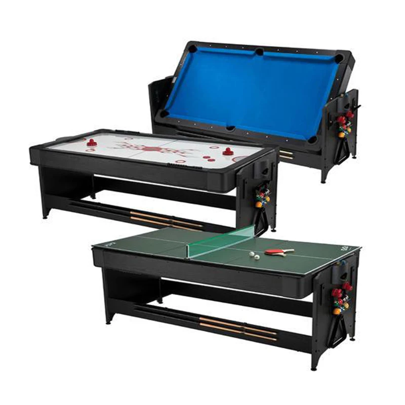 Cheap  4 in 1 Multi Game Billiard     Indoor Sports 6ft with Pool / PingPong / Air Hockey / Dining Top