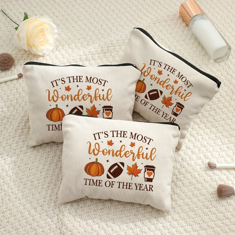 

Autumn Harvest Halloween Gift Tote Bag, Pumpkin and Olive Ball Decor Handbag, Lightweight Shoulder Bag Festive Fall Accessory