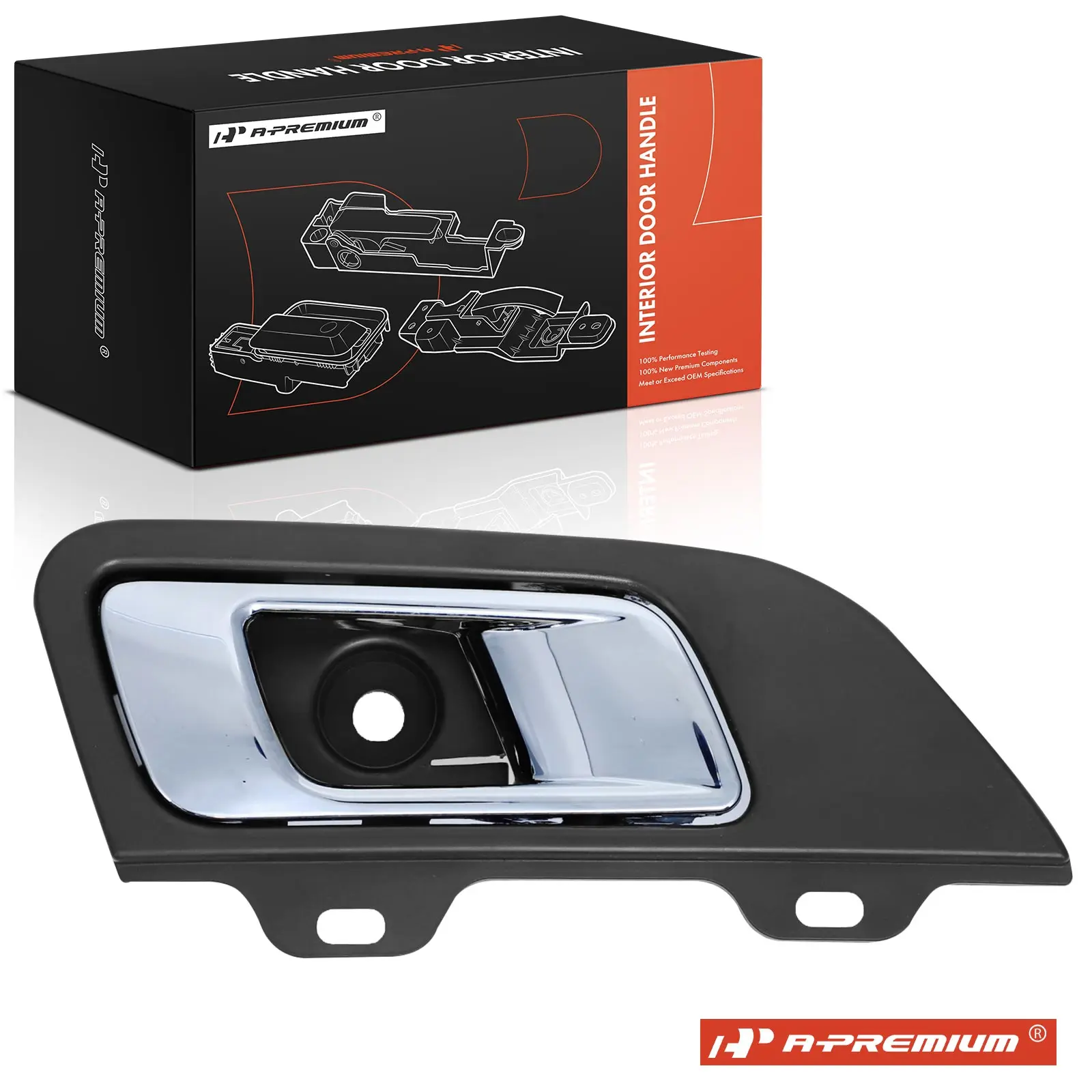 A-Premium Rear Passenger Side Chrome & Gray Interior Door Handle for Lincoln MKS 2009-2012