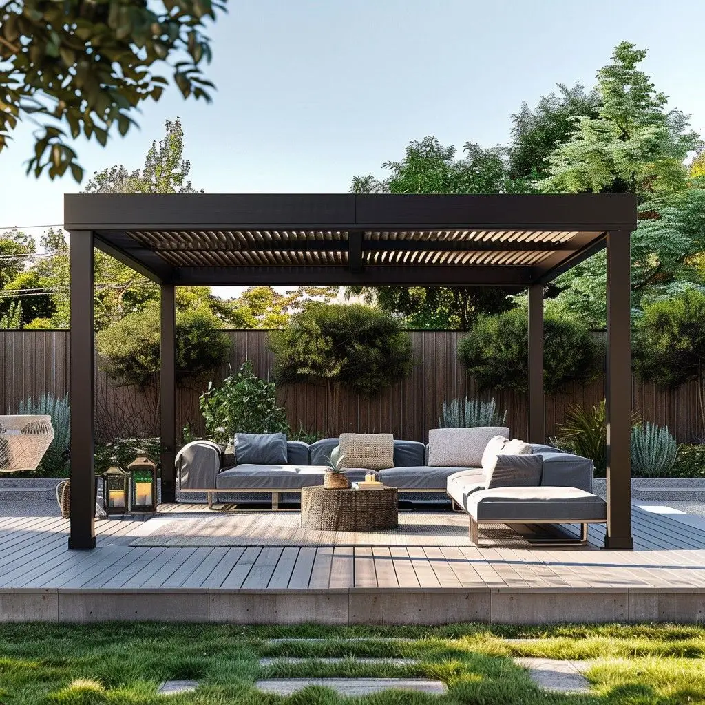 Outdoor Garden Gazebo Aluminum Pavilion Sunshade Gazebos Waterproof and Snowproof Pavilions Custom Outdoor Furniture Supply