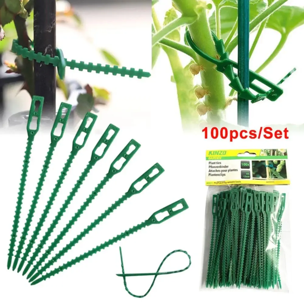 50/100pcs Reusable 13cm Fish Bone Cable Fastener Plastic Garden Cable Ties Gardening Accessory Self-locking Ties