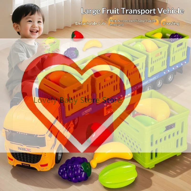Baby Food Vegetables - 【BS】Simulations-LKW für Obst- und Gemüsetransport, Druckguss-Fracht-Verkehrsblocker,