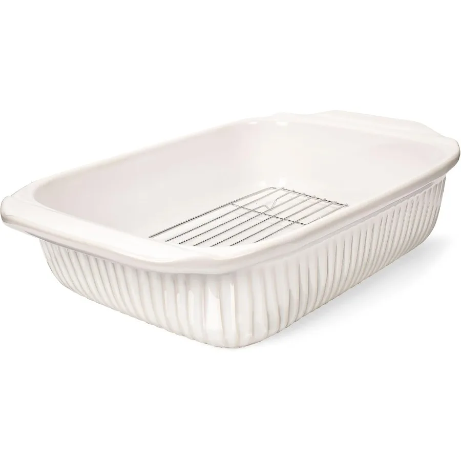 

Baking Dish 5.1 Quarts, Casserole Dishes For Oven, Baking Pan With Handles, Lasagna Pan Deep, Large Casserole Dish, Rectangular