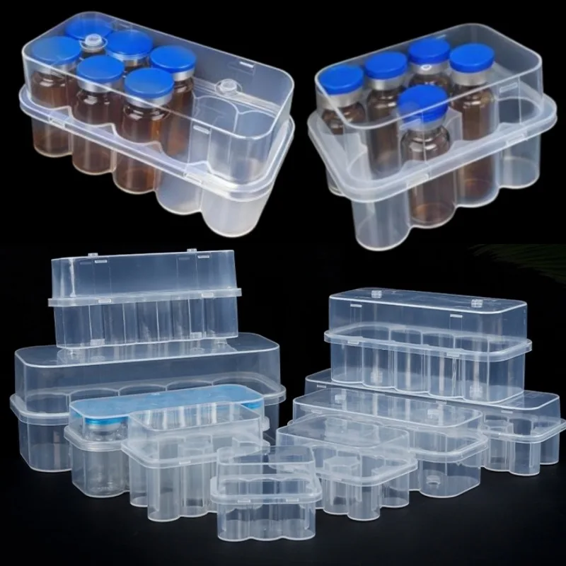3/5/7/10mL Fläschchen-Aufbewahrungsbox Mini Transparente Peptid-Aufbewahrungsbox Stapelbare Kühlschrank-Aufbewahrungsbox für Labor & Heimgebrauch – Detail 11