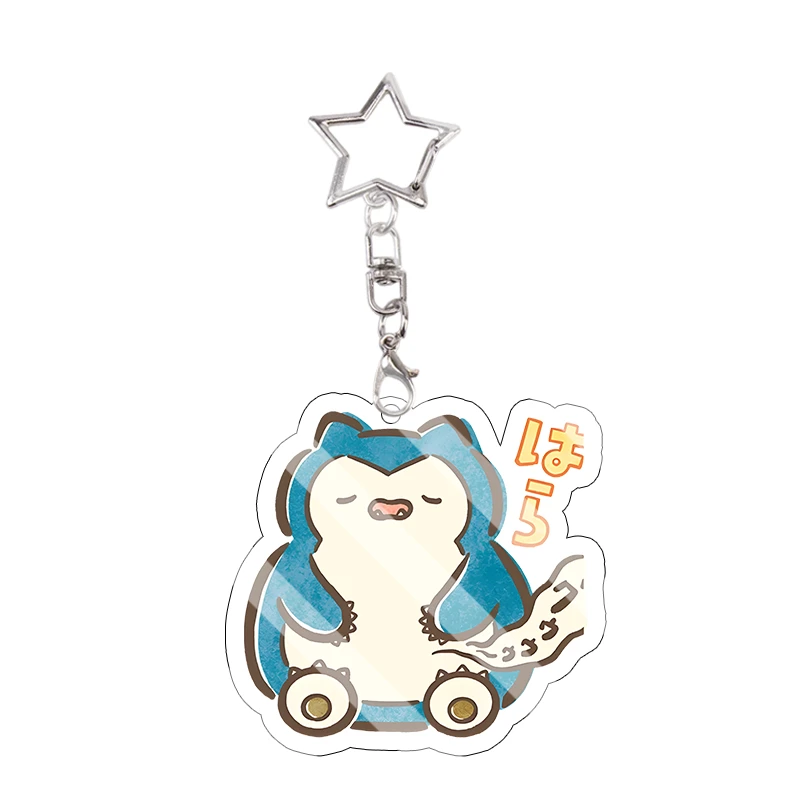 Snorlax Wigglytuff Eevee Acryl-Schlüsselanhänger Kawaii Pachirisu Trendiger Anhänger Taschendekoration Beliebte Modelle Kettenanhänger Geschenk – Detail 17