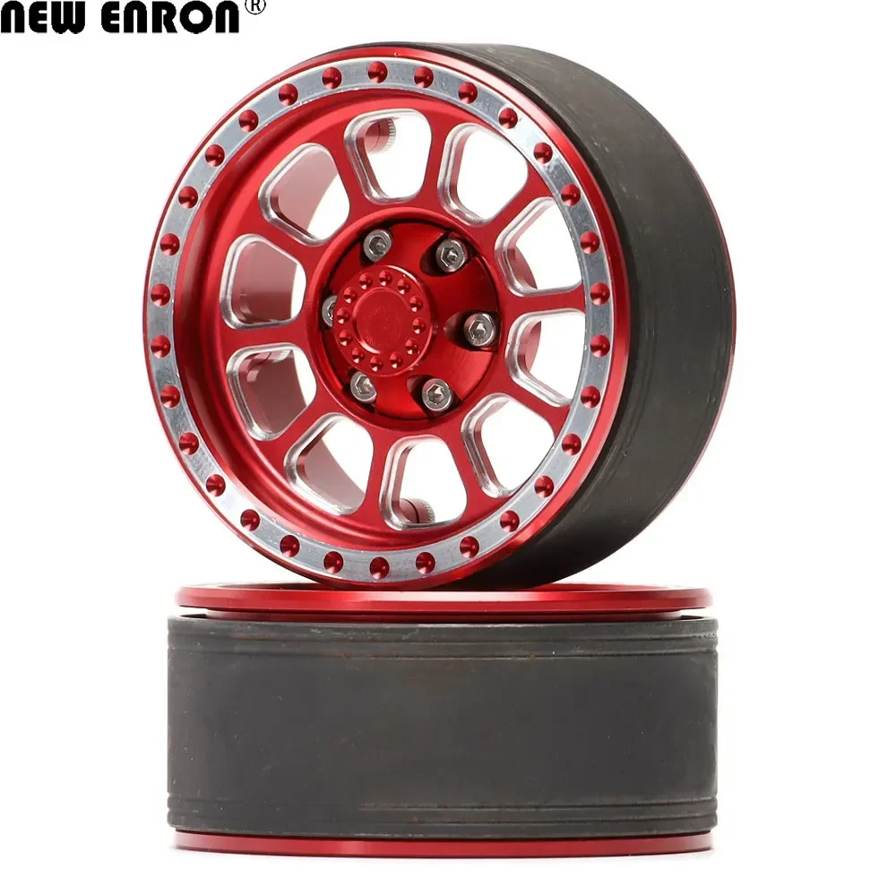 1.9" Aluminium 10 Spoke 55*45*26mm Beadlock heavy Wheel Rim 4Pcs For 1/10 RC Car TRX4 CC01 RGT D110 RC4WD SCX10 90046