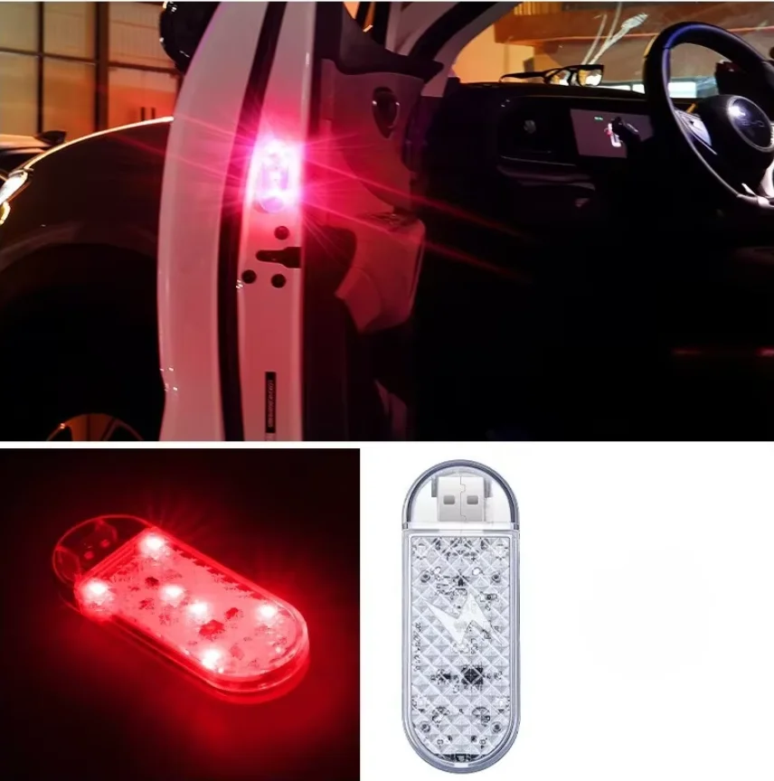 

1 шт. беспроводная светодиодная лампа приветствия двери автомобиля, проекционная лампа, универсальная без проводки, атмосферный свет двери автомобиля